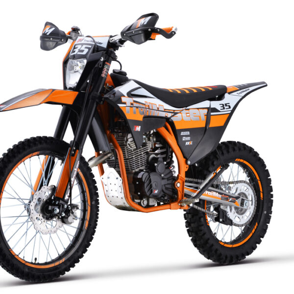Trailmaster TM35 Off-Road Dirt Bike, Electric and Kick Start, 5-Gear Manual Clutch
