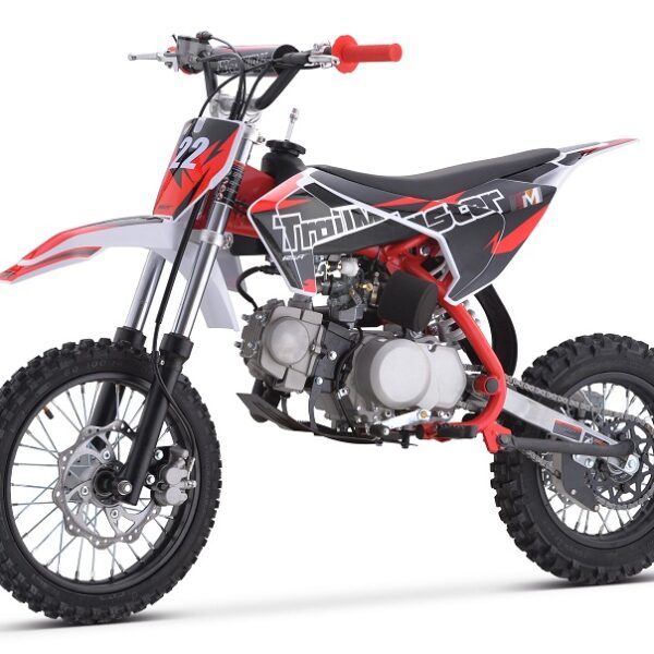 Trailmaster TM22 125cc Dirt Bike, Four-Gear Manual Clutch, 29.13-Inch Seat Height, Kick Start