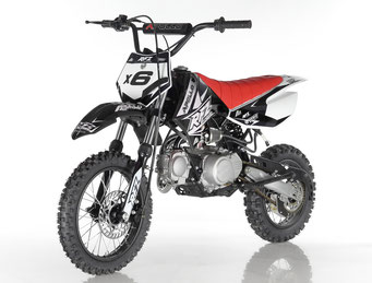 Apollo DB-X6 125cc Dirt Bike, Fully Automatic, 4-Stroke, Air-Cooled, Kick Start