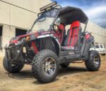 TrailMaster Challenger 300EX EFI UTV/Side-by-Side, Fully Loaded with Push Bar, Windshield, Light Bar, Chrome Rims, and Independent Rear Axles