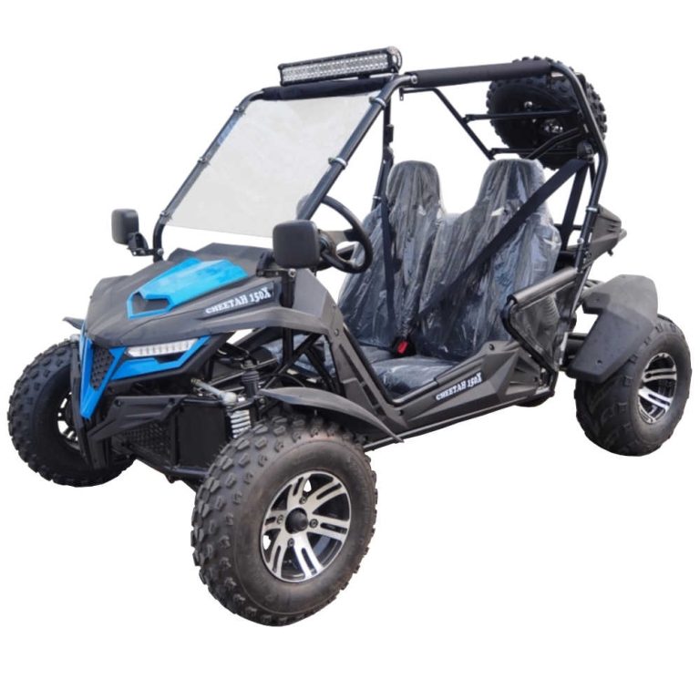 Trailmaster Cheetah 200X Go Kart, 4-Stroke Single Cylinder, Air Cooled, Electric Start, High-Quality Windshield, Top LED Light Bar