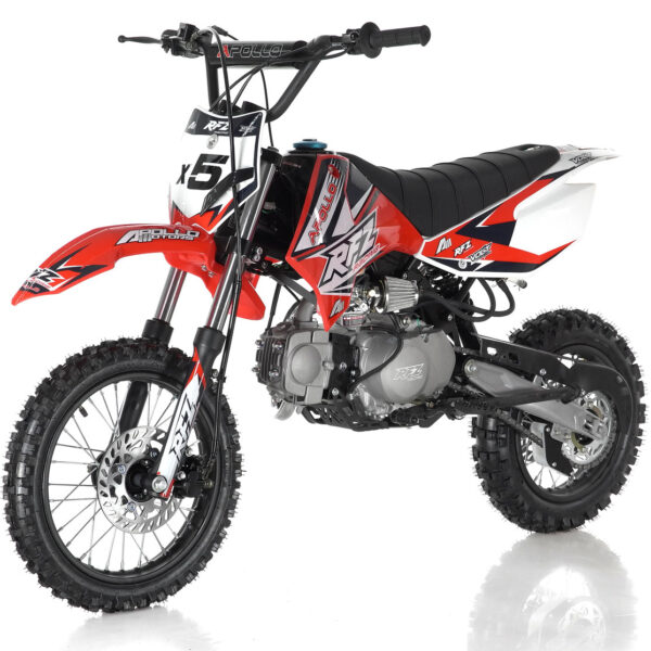 Apollo DB-X5 125cc Off-Road Dirt Bike, 4-Speed Manual Clutch, Kick Start