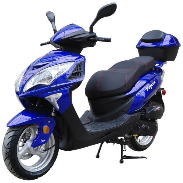 Falcon 200cc Gas Moped Scooter | Powerful 200cc Engine | Automatic CVT | Big Wheel Design