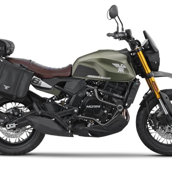 Moto Morini SEIEMMEZZO SCR TREK 650 Motorcycle, Liquid-Cooled Engine, 6-Speed Transmission, LED Headlight