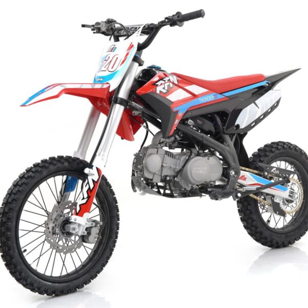 Apollo Thunder T20 125cc Dirt Bike, 4-Speed Manual Clutch, 4-Stroke Single Cylinder, Kick Start