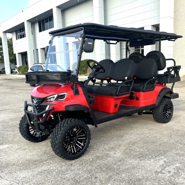 Trailmaster TBM X6 Off-Road Golf Cart, 48V/5kW Lithium Battery, 10" LED Touch Screen, Aluminum Rims, Foldable Windshield, Bluetooth Radio, Back-Up Camera