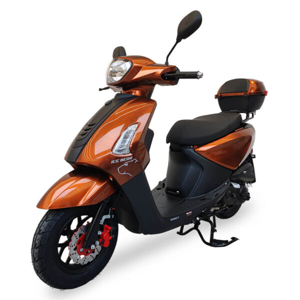 Ice Bear JAX PMZ50-3 50cc street legal Scooter, Kenda Tires, LED Lights, 10" wheels, Electric and Kick Start