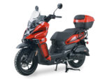 Ice Bear Warrior 200 (PMZ200-1) EFI street legal Scooter, 200cc GY6 Engine With Trunk, 4-Stroke, Single cylinder, Air cooled, Dual Sport Tires, Digital Speedometer, 13" Alloy Rims